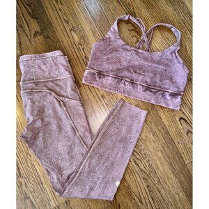 Lululemon Fast Free Leggings and Energy Bra Longline Bundle Size 8